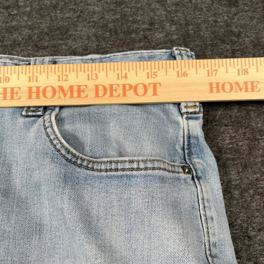 Carhartt Relaxed Fit Jeans Mens 34x34 Blue Denim Cotton Light Wash Straight Leg